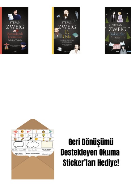 Rotterdamlı Erasmus’un Zaferi ve Trajedisi + Üç Usta + Yakıcı Sır + Okuma Sticker'ları