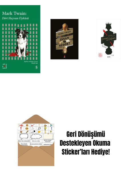 Everest Açıkhava 41 - Dört Hayvan Öyküsü + Insan Nedir? + Prens ve Dilenci + Okuma Sticker'ları