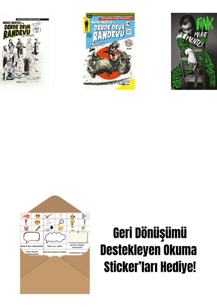 Derde Deva Randevu Süper Cilt-1 (Ciltli) + Derde Deva Randevu No- 4 + Fink + Okuma Sticker'ları