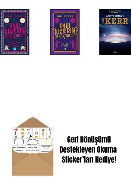 Dahi Ikizlerin Serüvenleri - Cengiz Han’ın Mezar Soyguncuları + Dahi Ikizlerin Serüvenleri - Savaşçı Cinler + Sahte Dokuz + Okuma Sticker'ları