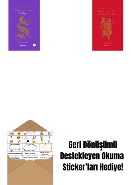 Kral Lear (Ciltli) + Fırtına + Okuma Sticker'ları