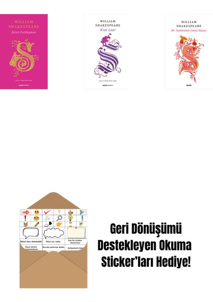 Şirret Evcilleşmesi (Ciltli) + Venedik Taciri + Fırtına (Ciltli) + Okuma Sticker'ları