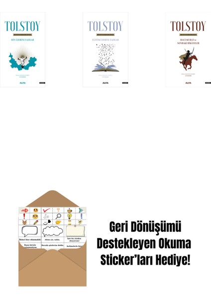 Tolstoy Bütün Eserleri 18 + Tolstoy Bütün Eserleri 17 + Tolstoy Bütün Eserleri 14 + Okuma Sticker'ları