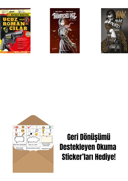 Ucuz Romancılar + Tabancalı Kız + Fink (Ciltli) + Okuma Sticker'ları