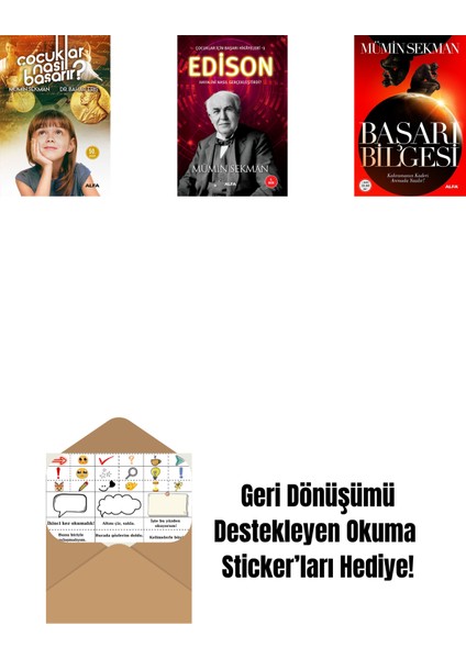 Çocuklar Nasıl Başarır? + Edison + Başarı Bilgesi + Okuma Sticker'ları