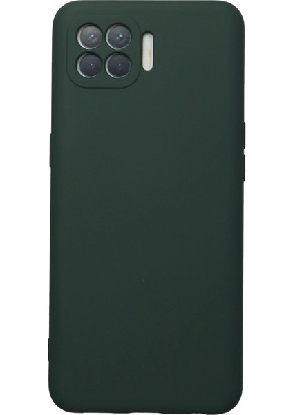 Newface Oppo Reno 4 Lite Kılıf Nano Içi Kadife Silikon - Koyu Yeşil