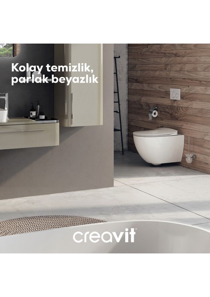 Free Rim-Off Duroplast Yavaş Kapanan Klozet Kapaklı Beyaz Set