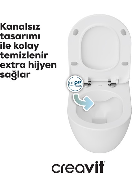 Free Rim-Off Duroplast Yavaş Kapanan Klozet Kapaklı Beyaz Set fiyatları
