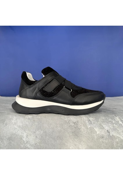 Kadın Hakiki Deri Cırtlı Sneaker