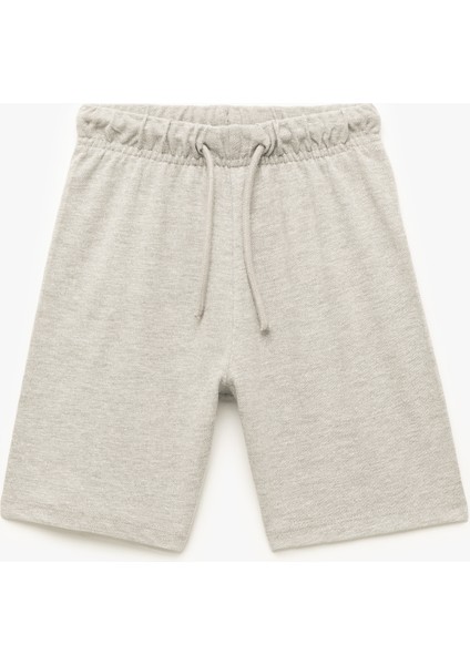 Pamuklu Beli Bağcıklı Basic Şort