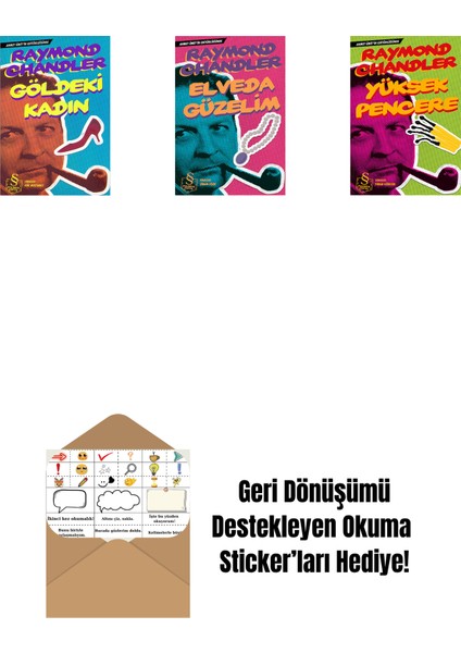 Göldeki Kadın (Cep Boy) + Elveda Güzelim (Cep Boy) + Yüksek Pencere (Cep Boy) + Okuma Sticker'ları
