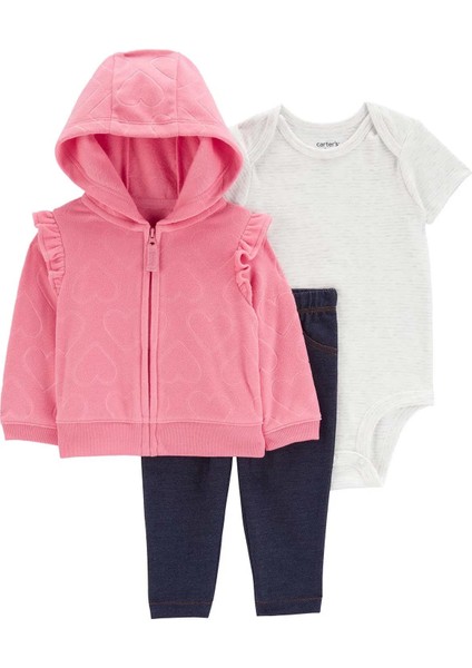 Carter's Kız Bebek Hırkalı Set 3'lü Paket