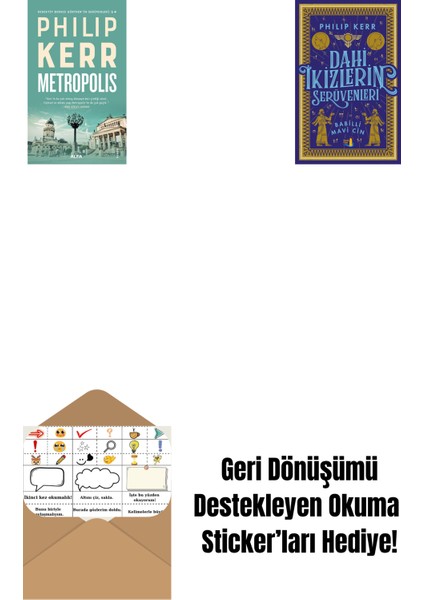 Metropolis + Dahi Ikizlerin Serüvenleri - Babilli Mavi Cin + Okuma Sticker'ları
