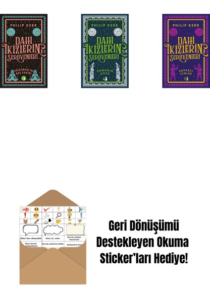 Dahi Ikizlerin Serüvenleri - Faizabad'ın Beş Fakiri + Dahi Ikizlerin Serüvenleri - Ormanın Gözü + Dahi Ikizlerin Serüvenleri - Savaşçı Cinler + Okuma Sticker'ları
