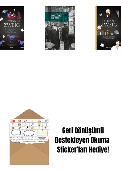 Olağanüstü Bir Gece + Masalımsı Bir Gece + Üç Usta + Okuma Sticker'ları