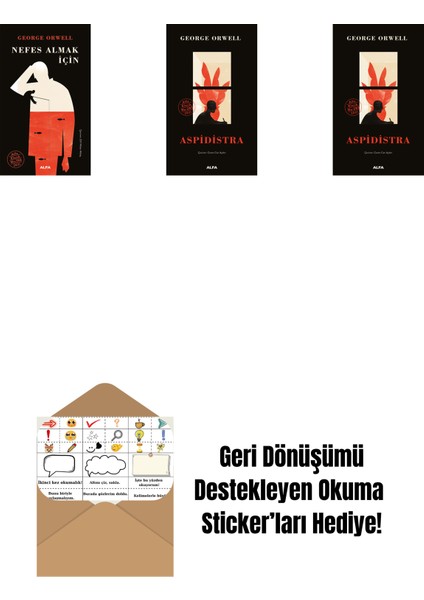 Nefes Almak Için (Ciltli) + Aspidistra + Aspidistra (Ciltli) + Okuma Sticker'ları
