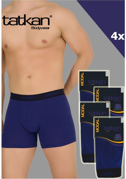 Tatkan 4'lü Erkek Penye Modal Boxershort