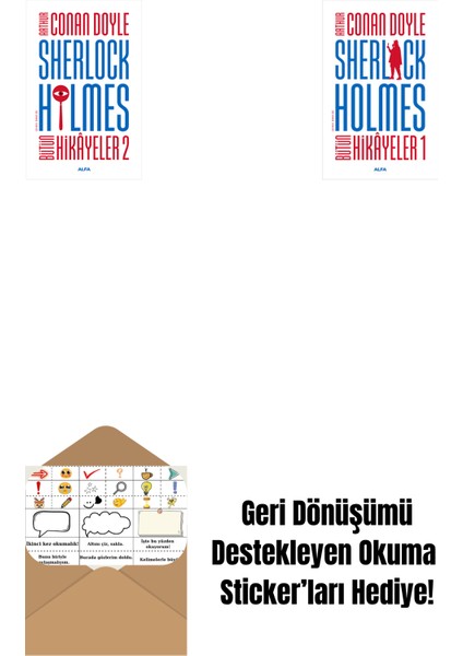 Sherlock Holmes - Bütün Hikayeler 2 (Ciltli) + Sherlock Holmes - Bütün Hikayeler 1 (Ciltli) + Okuma Sticker'ları