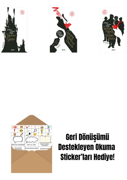 Tekinsiz Öyküler + Sherlock Holmes'un Dönüşü + Sherlock Holmes - Korku Vadisi + Okuma Sticker'ları