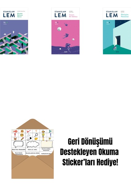 Küvette Bulunan Günce (SL14) + Insanın Bir Dakikası (Sl5) + Dönüşüm Hastanesi (Sl4) + Okuma Sticker'ları