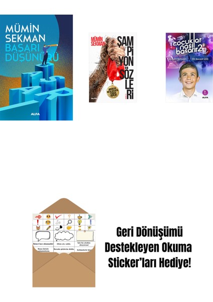 Başarı Düşünürü + Şampiyon Sözleri + Çocuklar Nasıl Başarır 2 + Okuma Sticker'ları