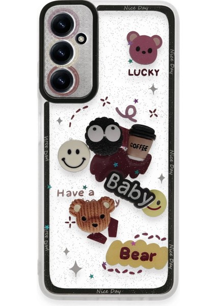Newface Samsung Galaxy A25 5g Kılıf Sweet Desenli Silikon Kapak - Sarı