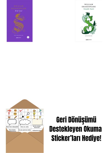 Kral Lear (Ciltli) + Fırtına (Ciltli) + Okuma Sticker'ları