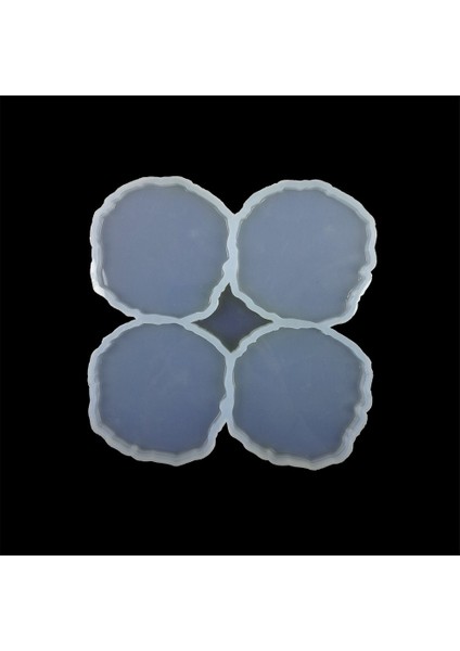 Dörtlü Yuvarlak Magnet Reçine Epoksi Kalıbı 7 cm - Çm1