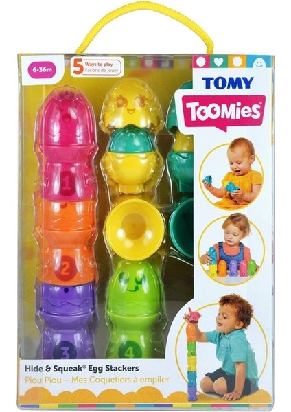 73083 Tomy, Saklambaçlı Yumurta Kule Seti, 6-36 Ay