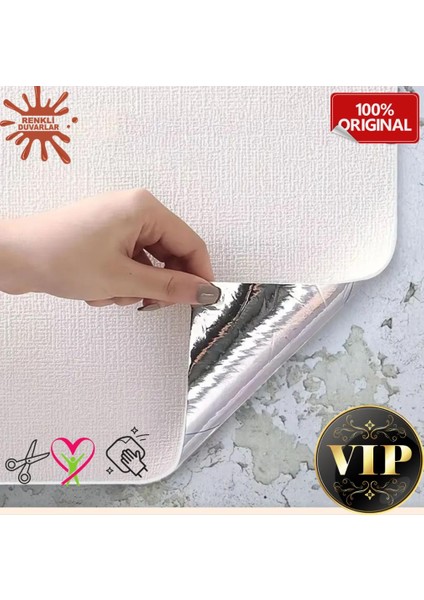 Kendinden Yapışkanlı Alüminyum Folyolu Isı Ses Yalıtımlı Duvar Kağıdı Paneli 50X280 cm