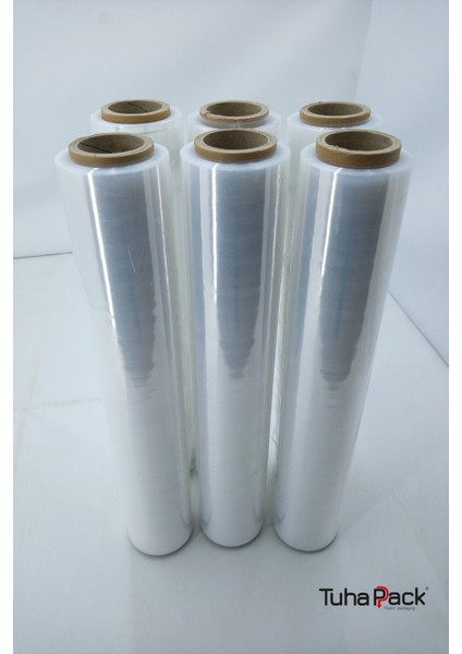 Streç Film 50CM x 300M 6 Adet, Şeffaf, 23 Mikron, 2500 Gr, Dayanıklı Eşya, Koli ve Palet Streci modelleri