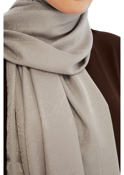 Monogram Etnik Desen Şal - Bej