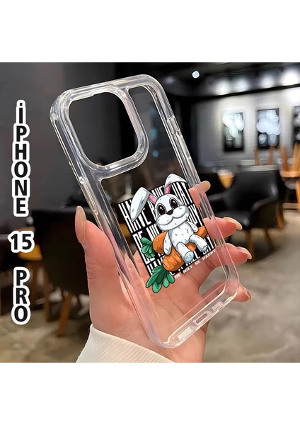 Iphone 15 Pro Tavşan Baskılı Telefon Kılıfı