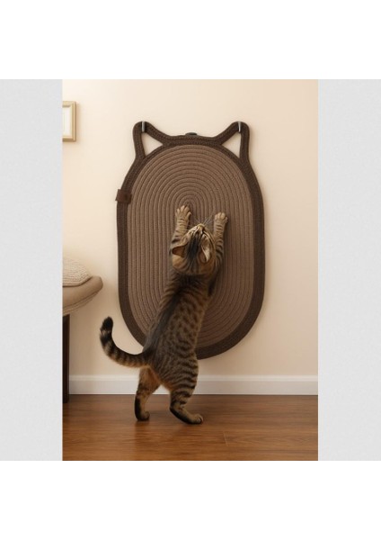 Dekoratif Kedi Kulaklı Kedi Tırmalama Paspası