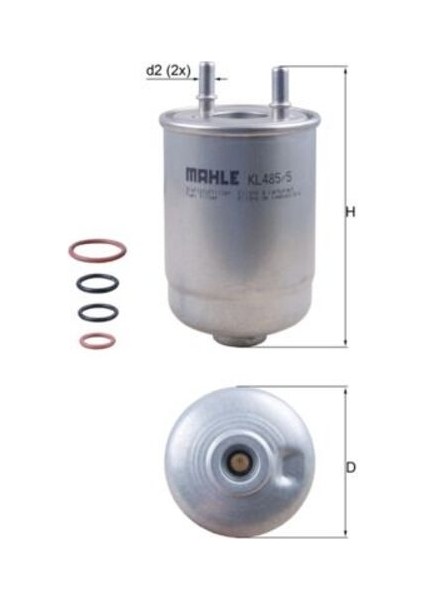 Mahle KL4855D -Knecht-Behr KL4855D Mazot Filtresi Fluence Scenic Iıı Megane Iıı 1.5dcı K9K 85 90 105 110HP 8201046788 8201046788