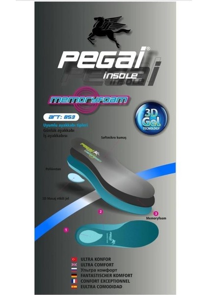Pegai 853 Memory Foam Tabanlık 43-44 fiyatları