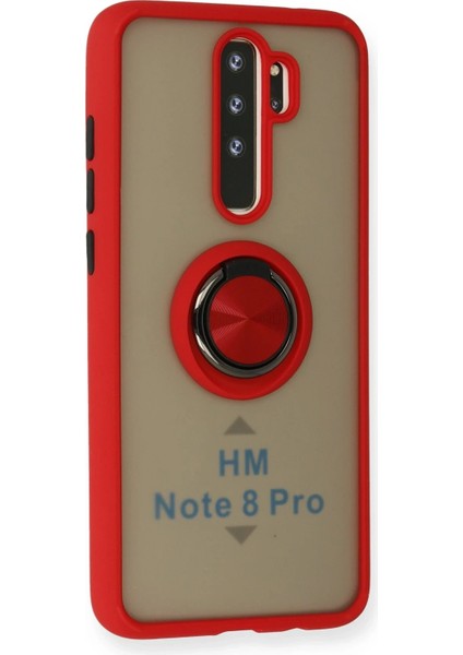 Newface Xiaomi Redmi Note 8 Pro Kılıf Montreal Yüzüklü Silikon Kapak - Kırmızı fiyatları