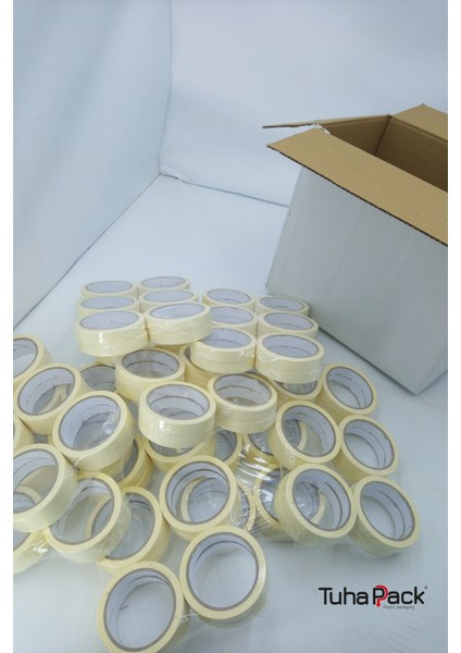 Maskeleme Bandı 18MM x 30M Krem (96 Adet) (Kağıt Bant) - Oto Boya, Fırın ve Dekorasyon Bandı modelleri