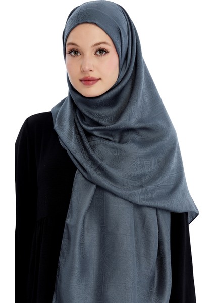 Monogram Etnik Desen Şal - Antrasit