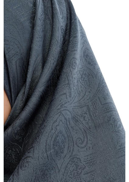 Monogram Etnik Desen Şal - Antrasit indirimleri