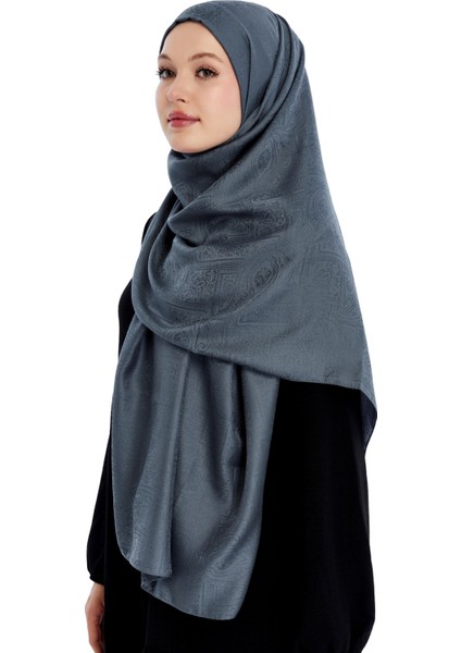 Monogram Etnik Desen Şal - Antrasit