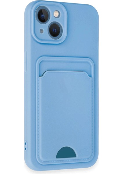 Newface iPhone 13 Kılıf Kelvin Kartvizitli Silikon - Mavi