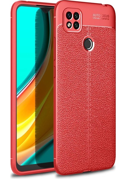 Newface Xiaomi Redmi 9c Kılıf Auto Focus Kapak - Kırmızı