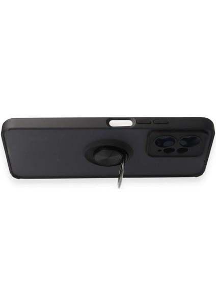 Newface Xiaomi Redmi Note 12 4g Kılıf Montreal Yüzüklü Silikon Kapak - Siyah modelleri