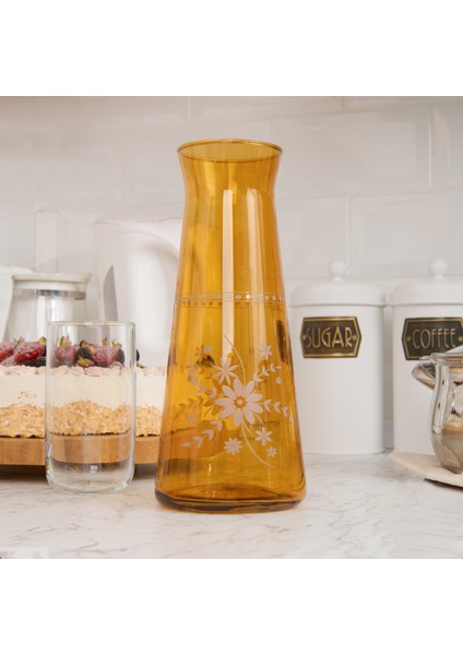 Nazenin Desen Karaf - Amber - 1145 ml
