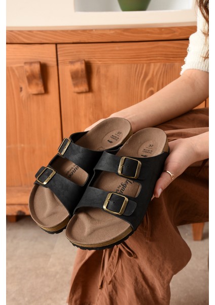 Siyah Kadın Aksesuarlı Terlik 1801 fiyatları