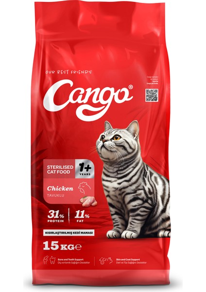Kısırlaştırılmış Steril Kedi Maması Tavuk Etli 15 kg