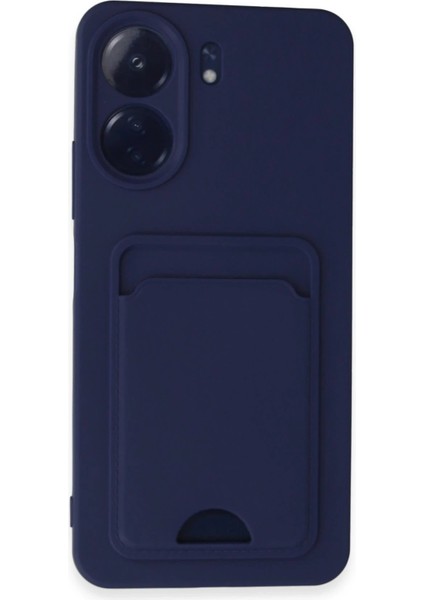 Newface Xiaomi Redmi 13C Kılıf Kelvin Kartvizitli Silikon - Lacivert