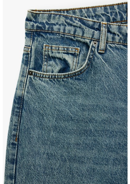 Pamuklu Cep Detaylı Bol Baggy Jean Pantolon fırsatları