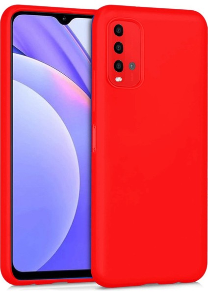 Newface Xiaomi Redmi 9t Kılıf Nano Içi Kadife Silikon - Kırmızı